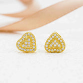 GL Silver Fashion Style Moissanite Heart Earrings